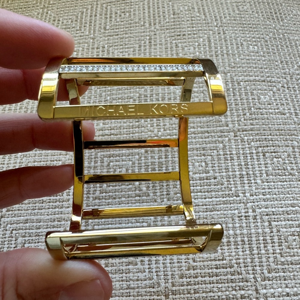 Michael Kors Gold and Diamond Cuff Bracelet - Picture 4 of 8